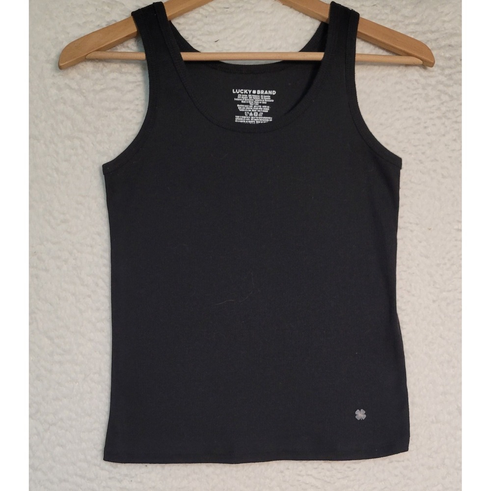 Lucky Brand Black Tank Top Size Small Women's Sleeveless Pullover 1914